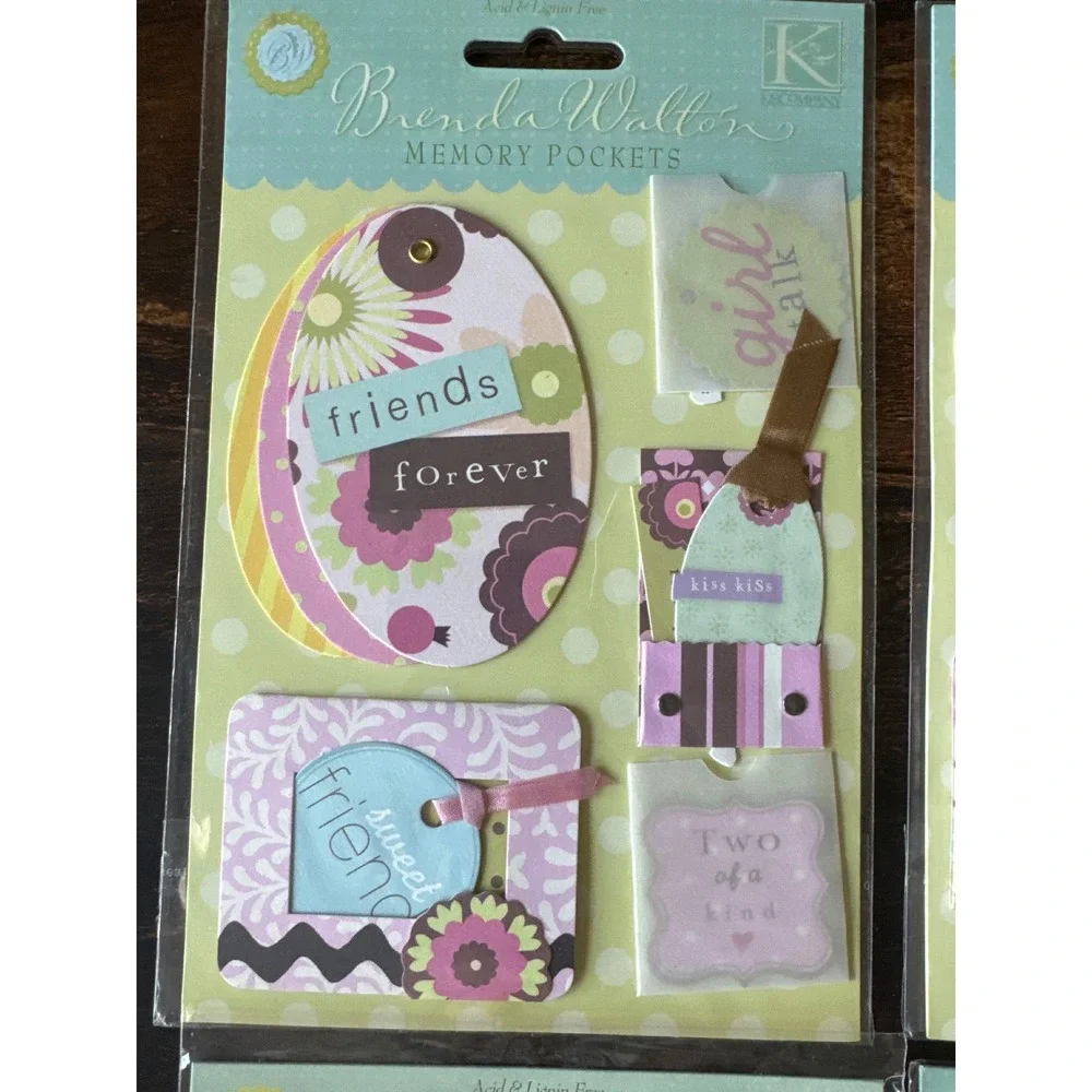 K&Company Brenda Walton Memory Pockets & Grand Adhesions Scrapbook Stickers Lot